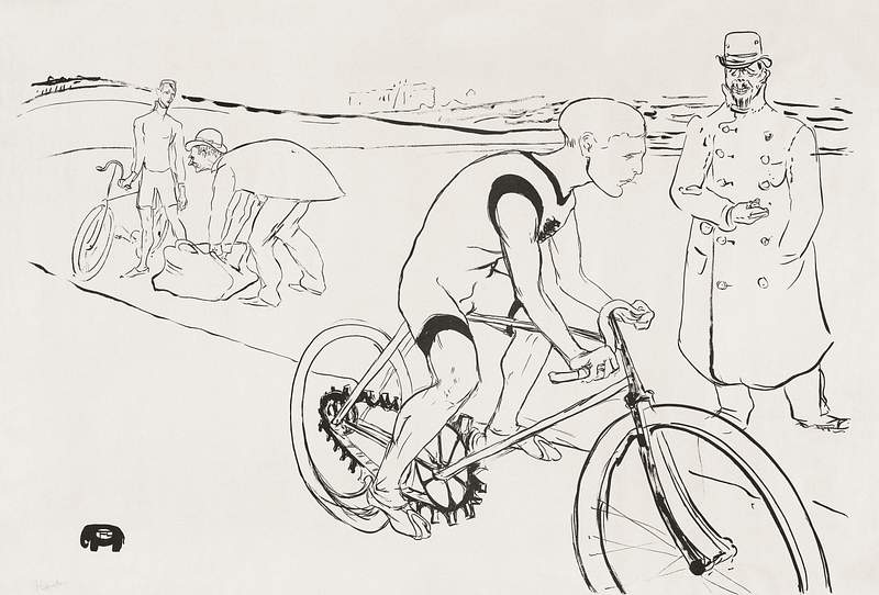 Cycle Michael (1896) print by Henri de Toulouse–Lautrec. Original from The Art Institute of Chicago. Digitally enhanced…