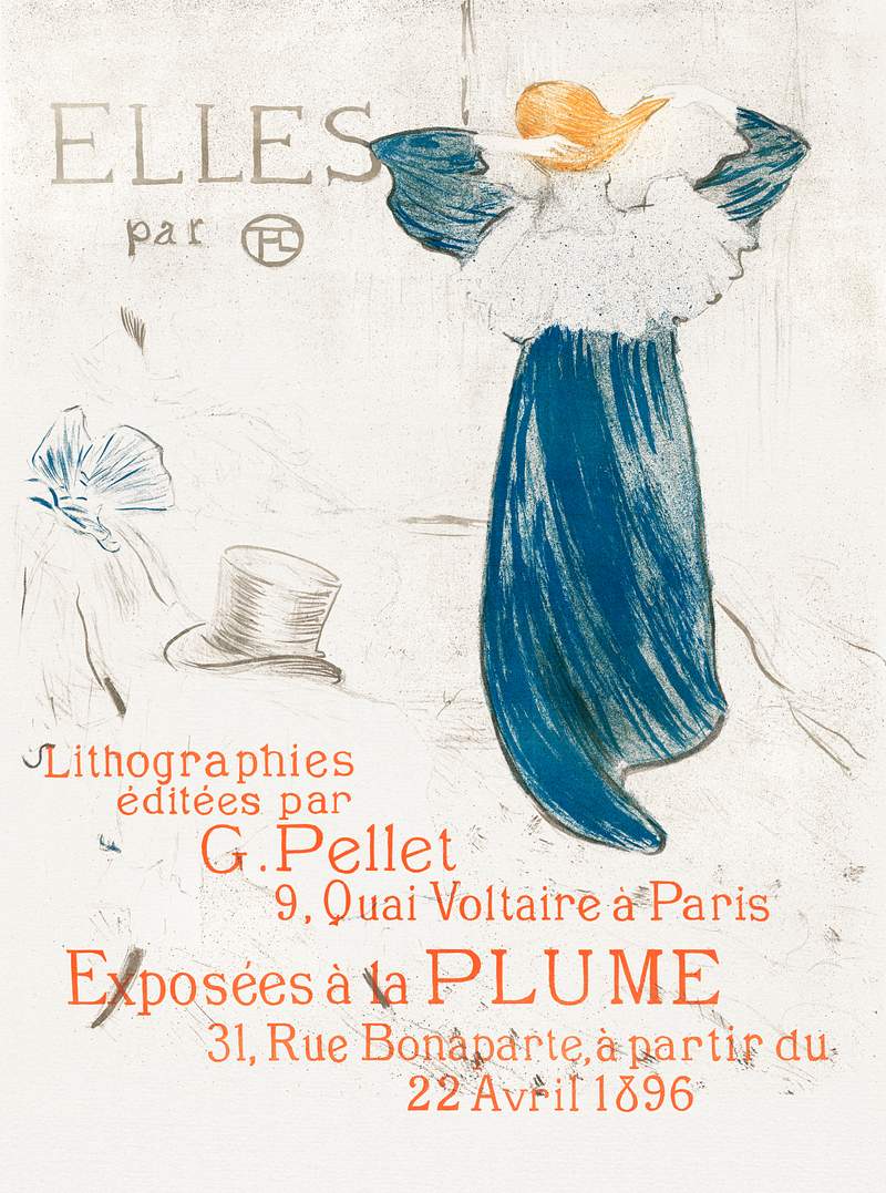 Elles: Frontispiece (1896) print in high resolution by Henri de Toulouse–Lautrec. Original from The Cleveland Museum of…