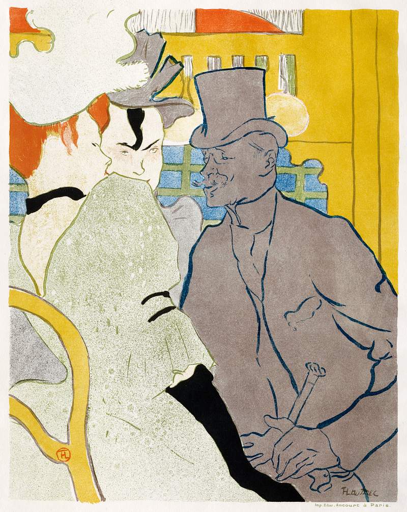 The Englishman at the Moulin Rouge (1892) print in high resolution by Henri de Toulouse–Lautrec. Original from The…