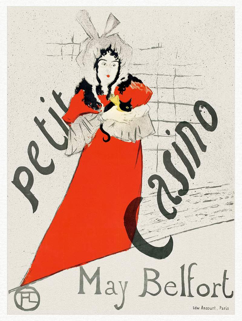 May Belfort (1895) print by Henri de Toulouse–Lautrec.. Original from The Art Institute of Chicago. Digitally enhanced…