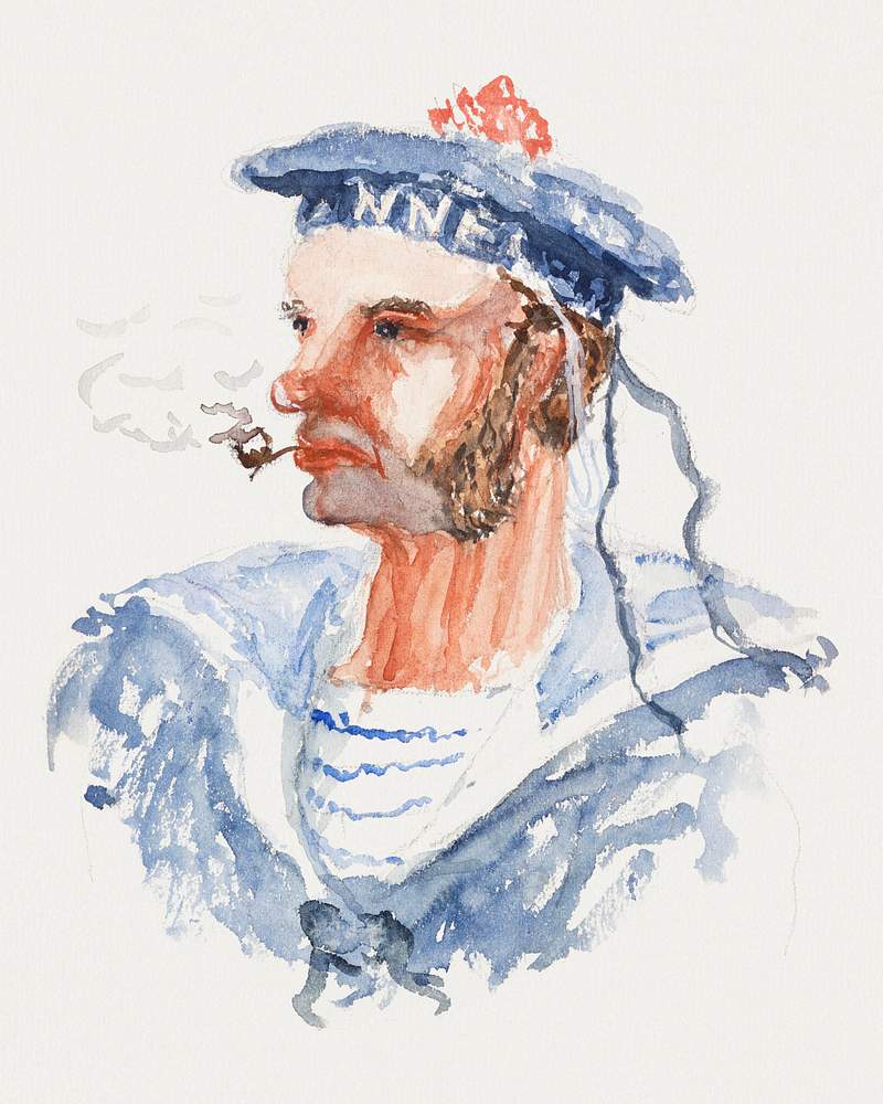 Marin (ca. 1879–1880) painting in high resolution by Henri de Toulouse–Lautrec. Original from The Sterling and…