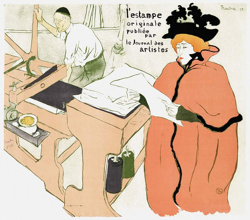 Cover for "L'estampe originale" (1893) print by Henri de Toulouse–Lautrec. Original from National Gallery of Art.…