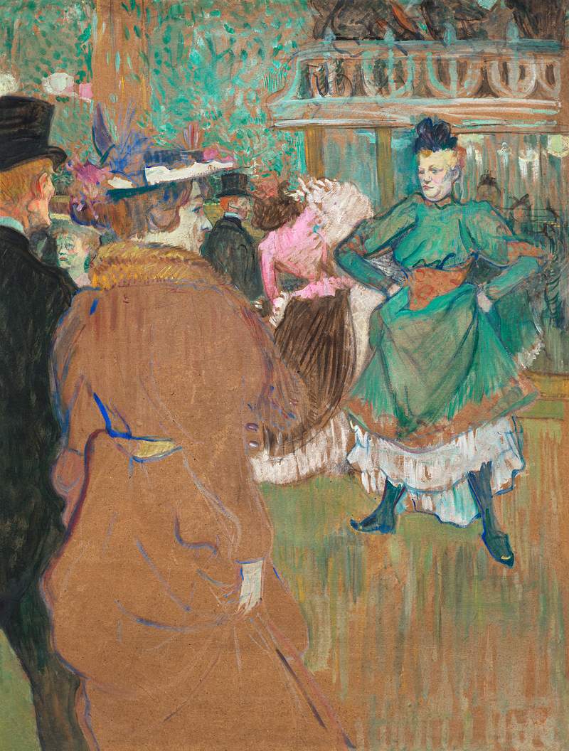 Quadrille at the Moulin Rouge (1892) painting by Henri de Toulouse–Lautrec. Original from National Gallery of Art.…