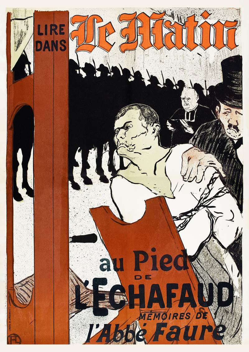Au Pied de l’Echafaud (1893) print in high resolution by Henri de Toulouse–Lautrec. Original from The Art…