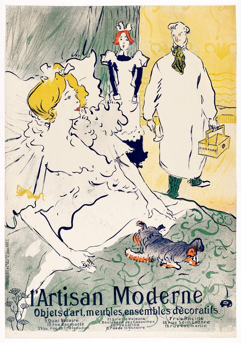 L'artisan moderne (1896) print in high resolution by Henri de Toulouse–Lautrec. Original from The Rijksmuseum.…
