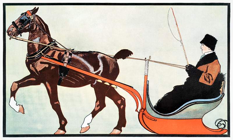 Man in carriage (1899) print in high resolution by Edward Penfield. Original from The New York Public Library. Digitally…