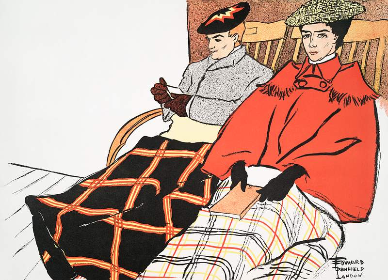 Man and woman sitting together (1897) print in high resolution by Edward Penfield. Original from The New York Public Library.…