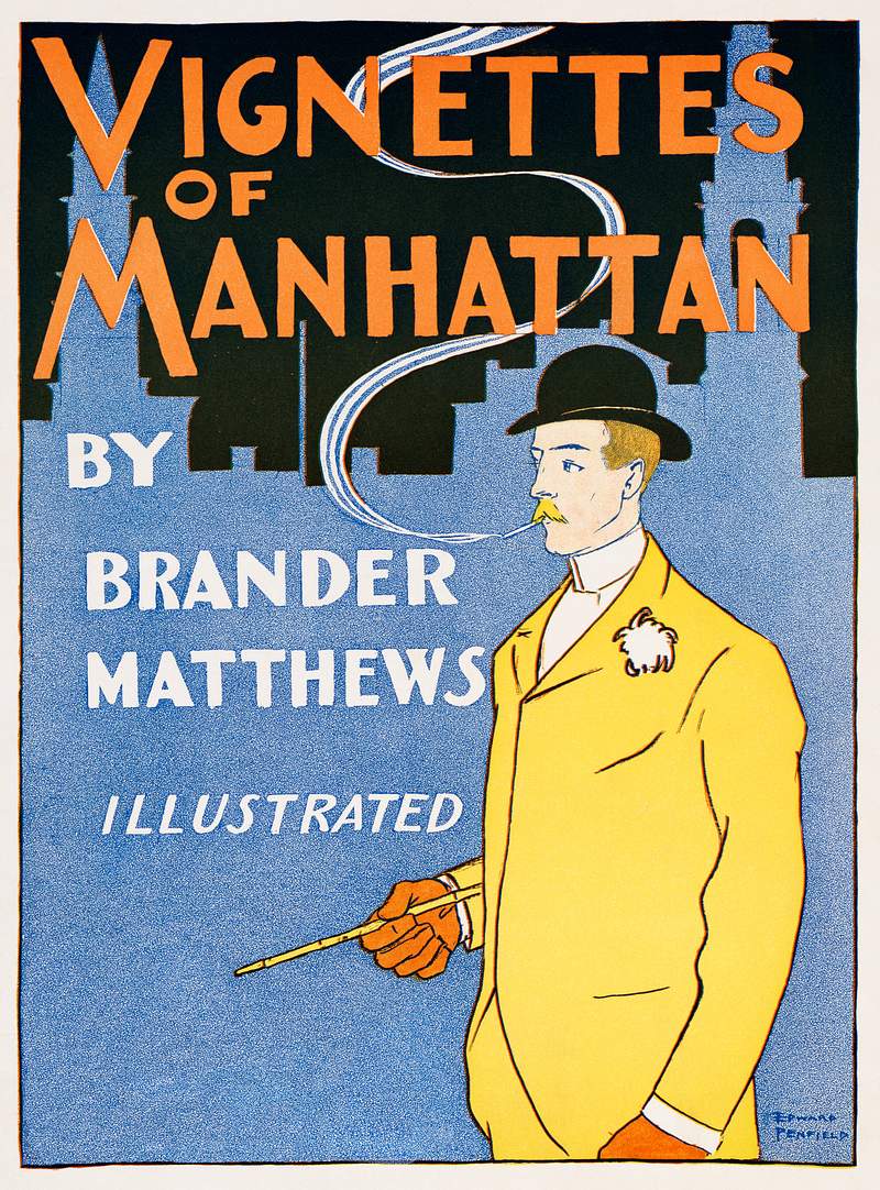Vignettes of Manhattan (1895) print in high resolution by Edward Penfield. Original from Library of Congress. Digitally…