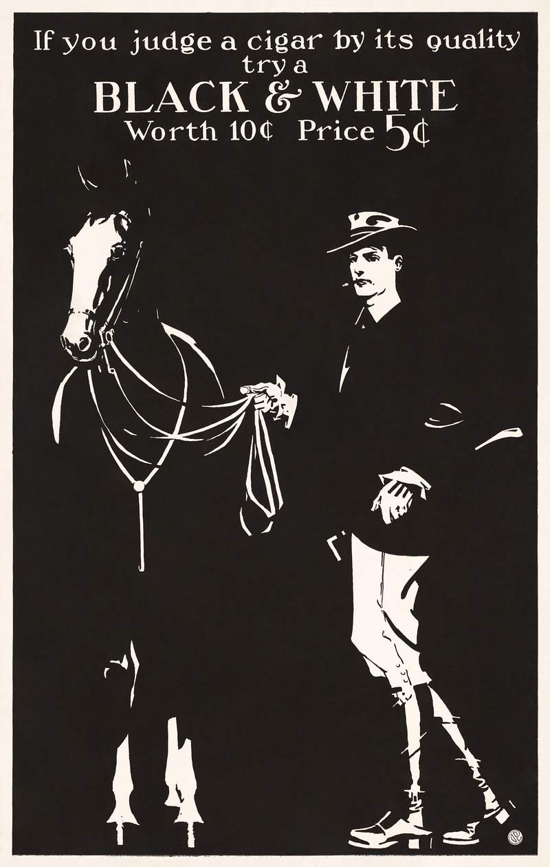 If you judge a cigar by its quality try a Black & White (ca. 1890–1900) print in high resolution by Edward Penfield.…