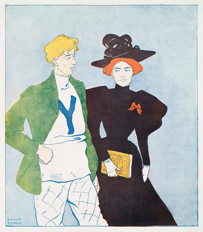Harper's November (1894) print in high resolution by Edward Penfield. Original from The New York Public Library. Digitally…