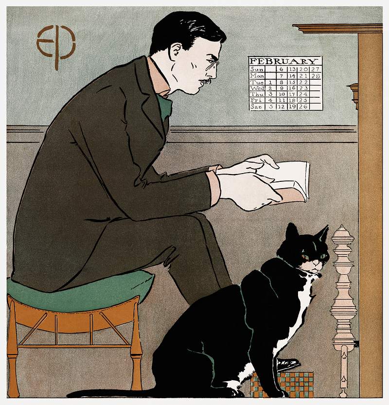 Edward Penfield Self–Portrait (1898) print in high resolution by Edward Penfield. Original from Smithsonian…