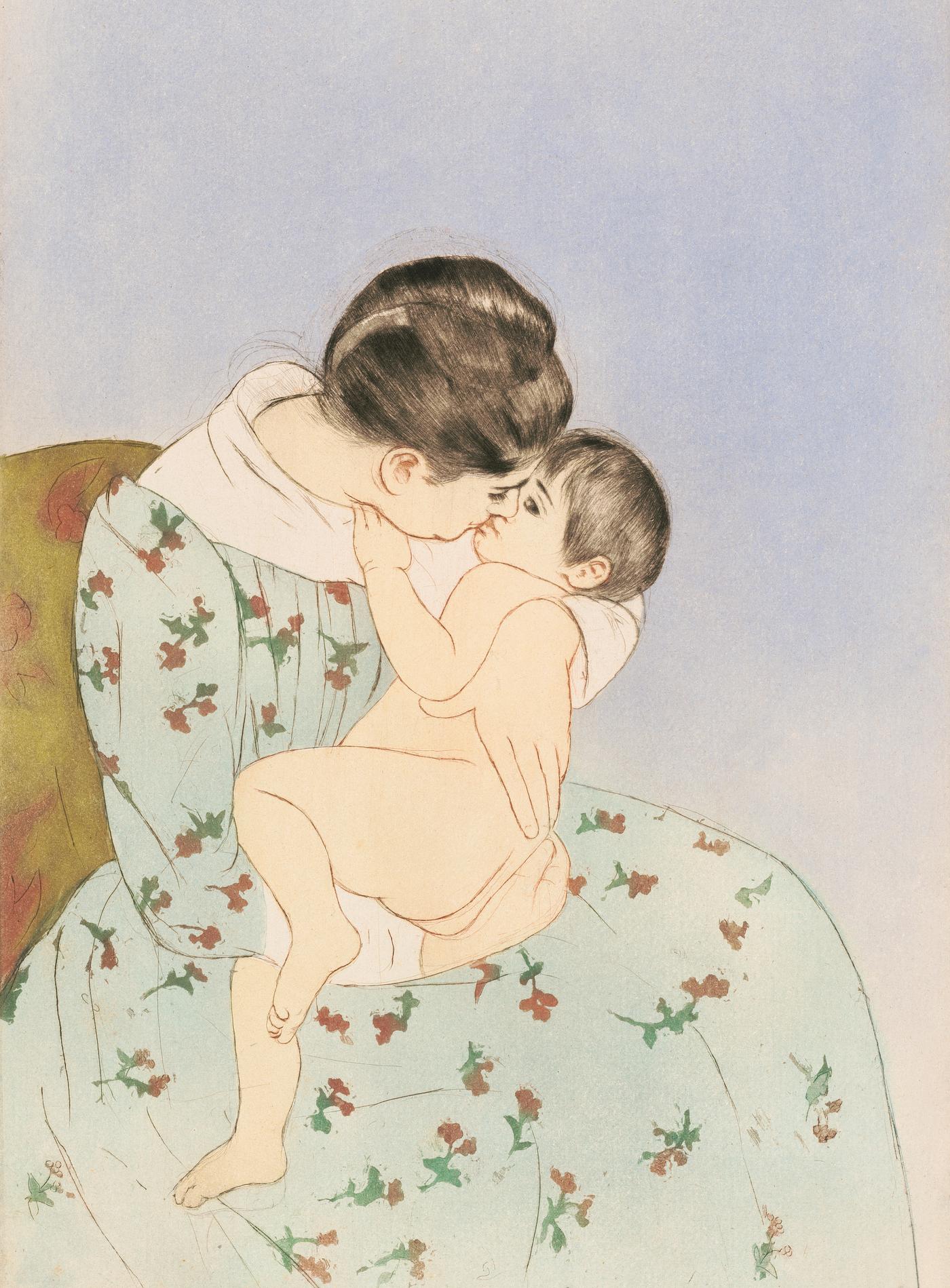 Mother’s Kiss illustration by Mary Cassatt (1844-1926). Original from Library of Congress. Digitally enhanced by... Mother’s Kiss illustration by Mary Cassatt (1844-1926). Original from Library of Congress. Digitally enhanced by...
