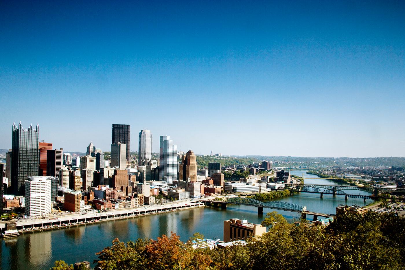 Skyline of Pittsburgh, Pennsylvania. Original image from Carol M. Highsmith’s America, Library of Congress collection... Skyline of Pittsburgh, Pennsylvania. Original image from Carol M. Highsmith’s America, Library of Congress collection...