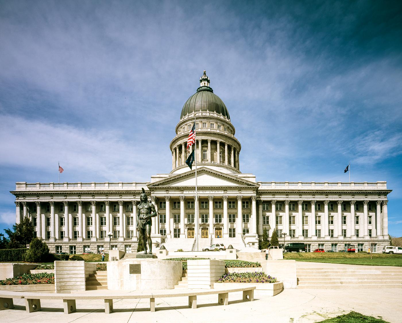 Utah Capitol, Salt Lake City. Washington Monument in spring. Original image from Carol M. Highsmith’s America, Library... Utah Capitol, Salt Lake City. Washington Monument in spring. Original image from Carol M. Highsmith’s America, Library...