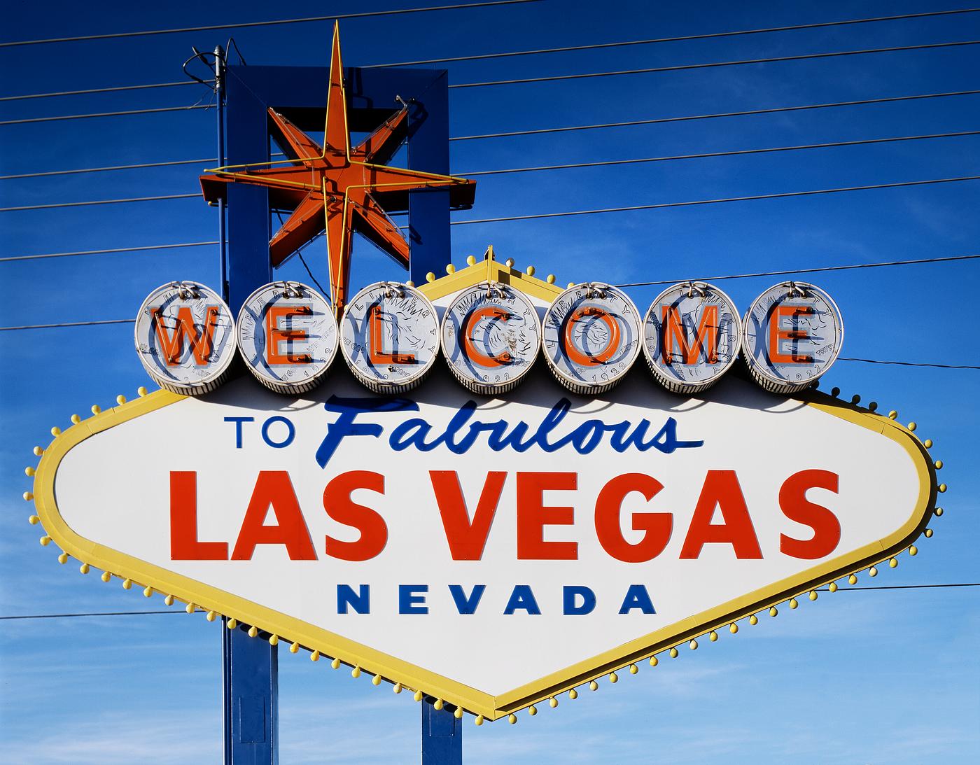Showgirl in front of the historic Las Vegas sign. Original image from Carol M. Highsmith’s America, Library of... Showgirl in front of the historic Las Vegas sign. Original image from Carol M. Highsmith’s America, Library of...
