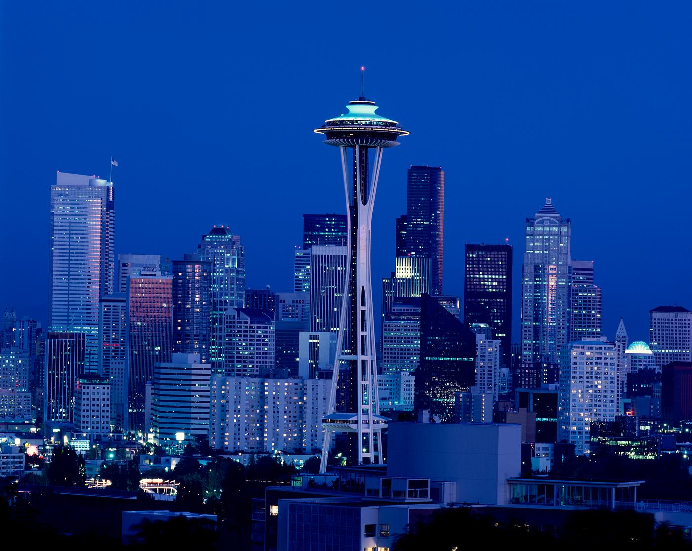 Seattle at night. Original image from Carol M. Highsmith’s America, Library of Congress collection. Digitally enhanced... Seattle at night. Original image from Carol M. Highsmith’s America, Library of Congress collection. Digitally enhanced...
