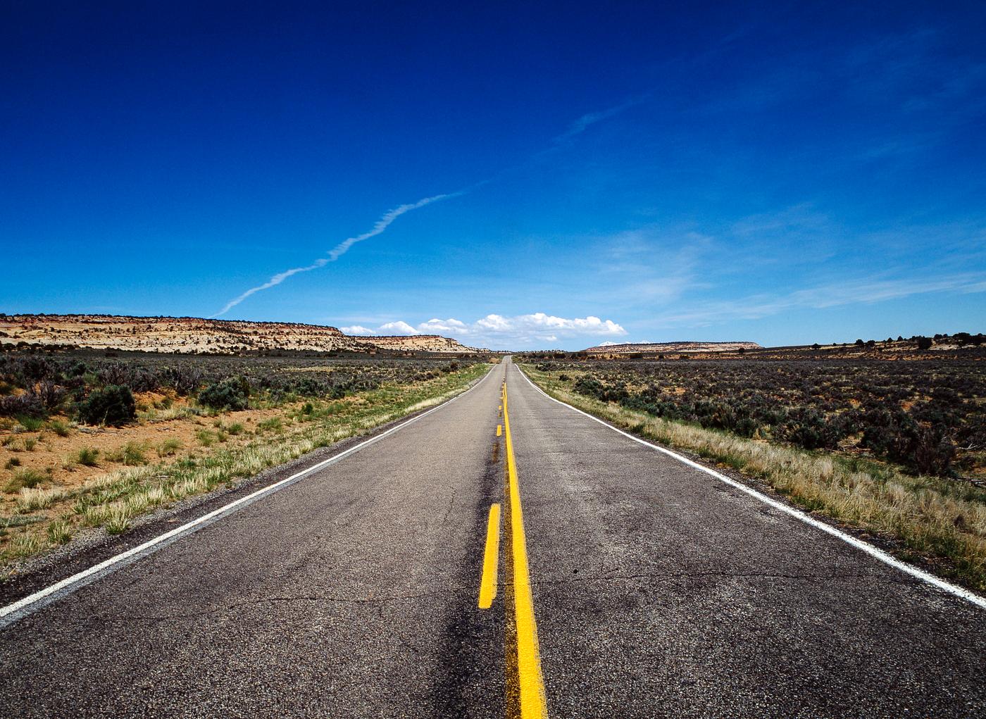This may not be a highway to nowhere in the American West, but it's a highway no one is on at the moment. Original image... This may not be a highway to nowhere in the American West, but it's a highway no one is on at the moment. Original image...
