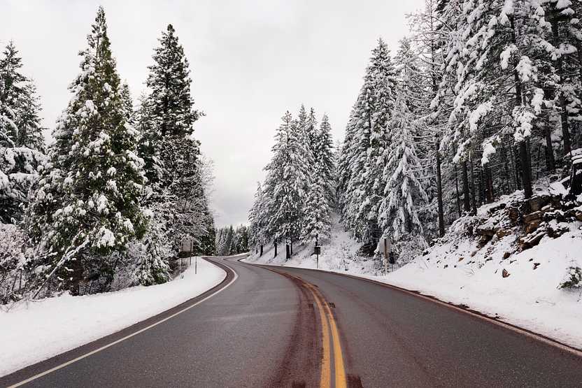 A living snow globe scene and winter wonderland, created by a sudden mountain blizzard along California Highway 36. Original image from Carol M. Highsmith’s America, Library of Congress collection. Digitally enhanced by rawpixel. A living snow globe scene and winter wonderland, created by a sudden mountain blizzard along California Highway 36. Original…