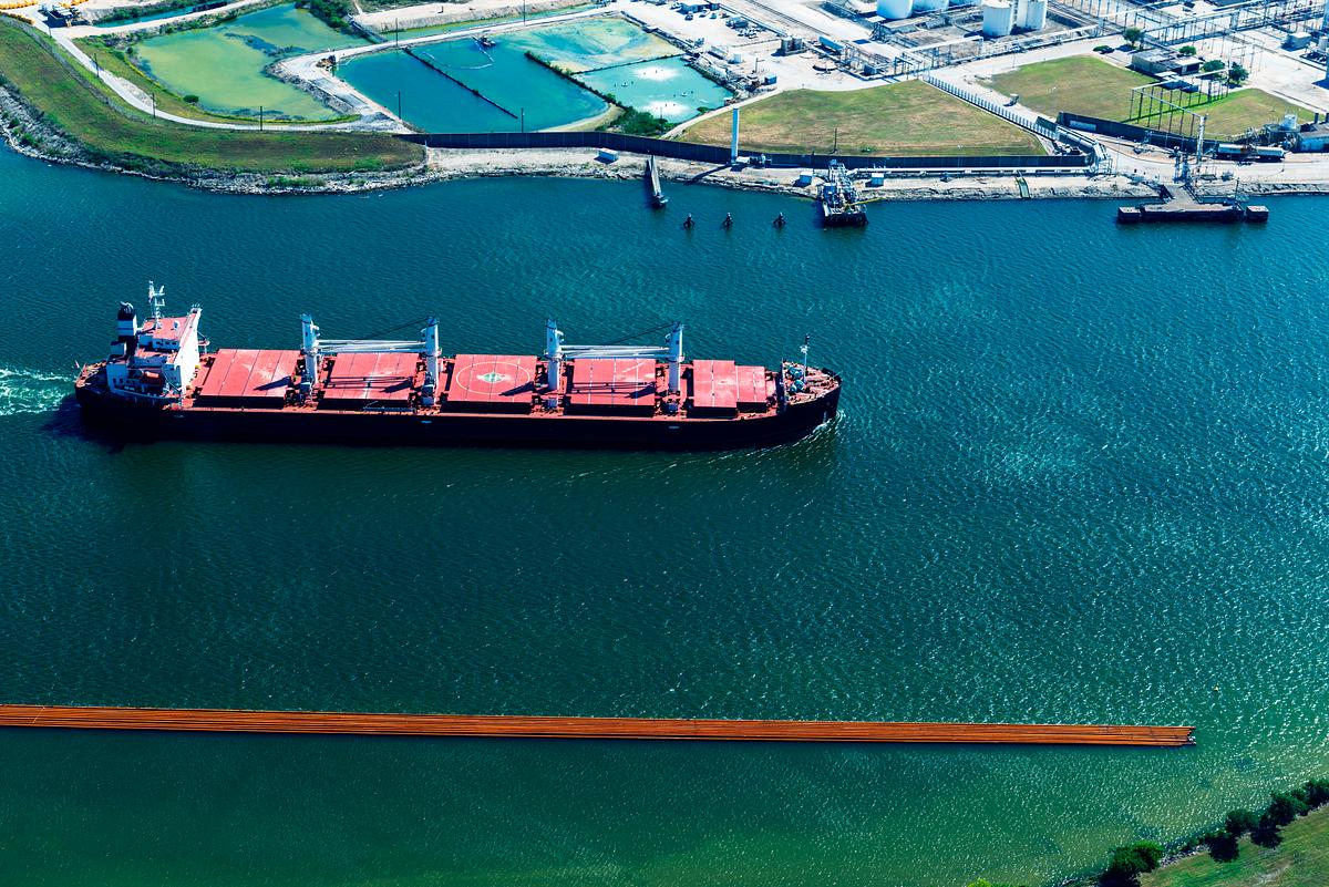 Houston Ship Channel | Free public domain photo Aerial view in 2014 of the Houston Ship Channel and surrounding energy facilities in Houston, Texas. Original image from…