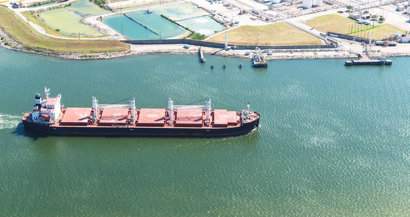 Aerial view in 2014 of the Houston Ship Channel and surrounding energy facilities in Houston, Texas. Original image from... Aerial view in 2014 of the Houston Ship Channel and surrounding energy facilities in Houston, Texas. Original image from...