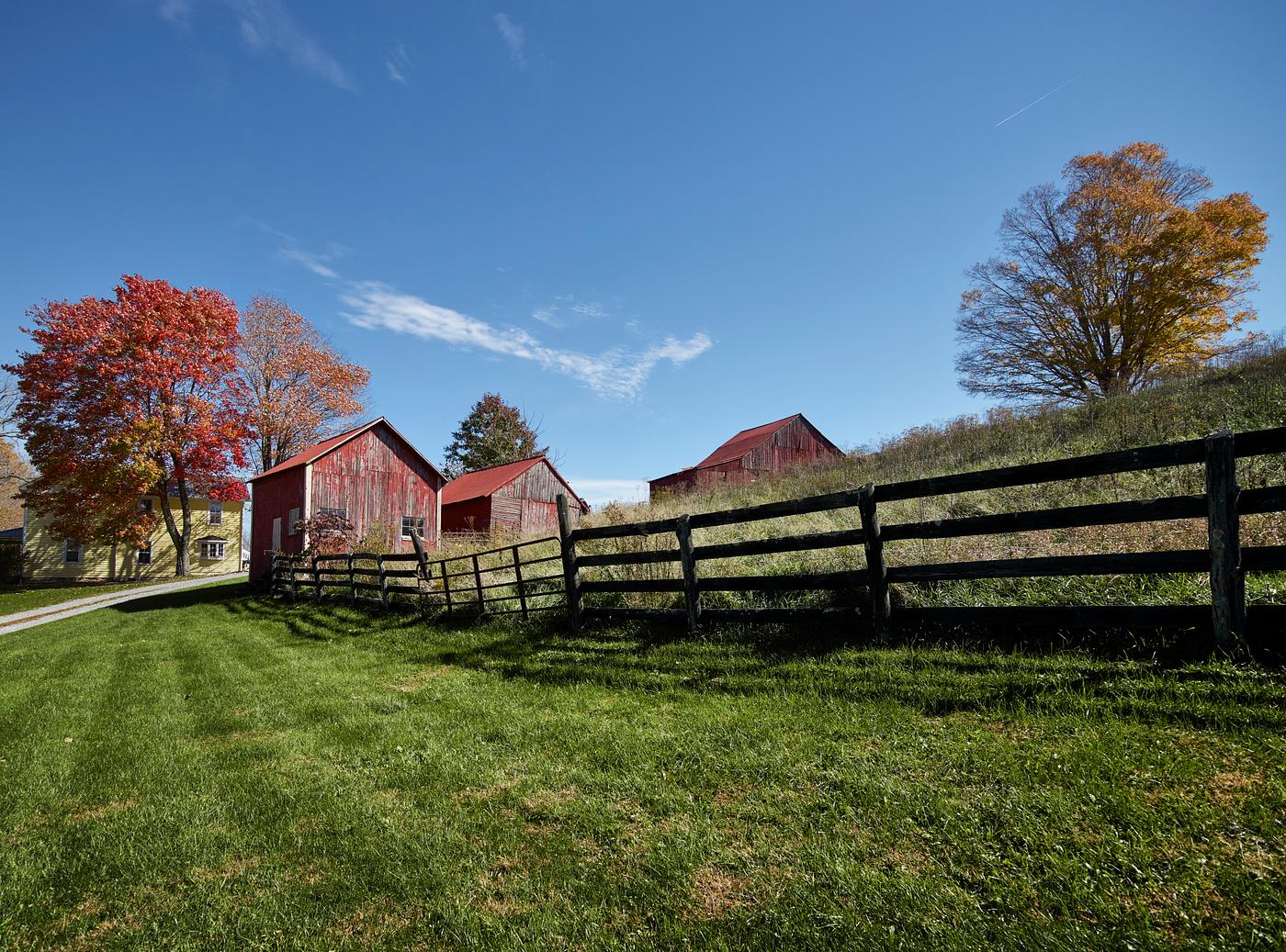 Grouping Of Small Barns In This Monroe County West Virginia