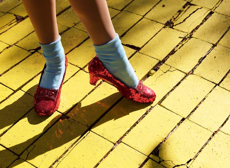 The character Dorothy models her sparkling… | Free public domain photo The character Dorothy models her sparkling ruby slippers at the Land of Oz, an unusual theme park at Beech Mountain, North…