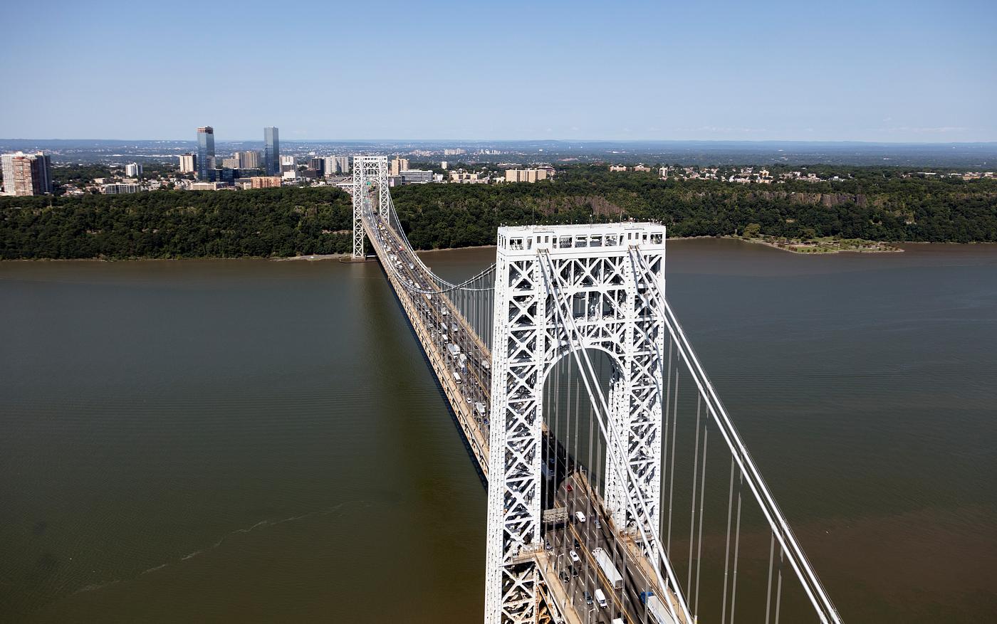 The George Washington Bridge over The Hudson River in Fort Lee, New Jersey USA - Original image from Carol M. Highsmith... The George Washington Bridge over The Hudson River in Fort Lee, New Jersey USA - Original image from Carol M. Highsmith...