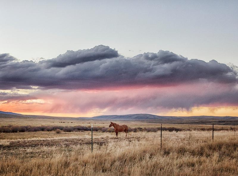 Sunset approaches at the Big Creek cattle ranch, a huge spread just above the Colorado line near Riverside in Carbon County, Wyoming. Original image from Carol M. Highsmith’s America, Library of Congress collection. Digitally enhanced by rawpixel. Sunset approaches at the Big Creek cattle ranch, a huge spread just above the Colorado line near Riverside in Carbon County…