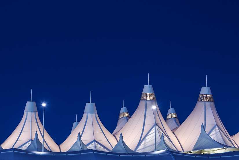 Denver International Airport's peaked roof, outside Denver, Colorado, designed by Fentress Bradburn Architects.Original image from Carol M. Highsmith’s America, Library of Congress collection. Digitally enhanced by rawpixel Denver International Airport's peaked roof, outside Denver, Colorado, designed by Fentress Bradburn Architects.Original image…