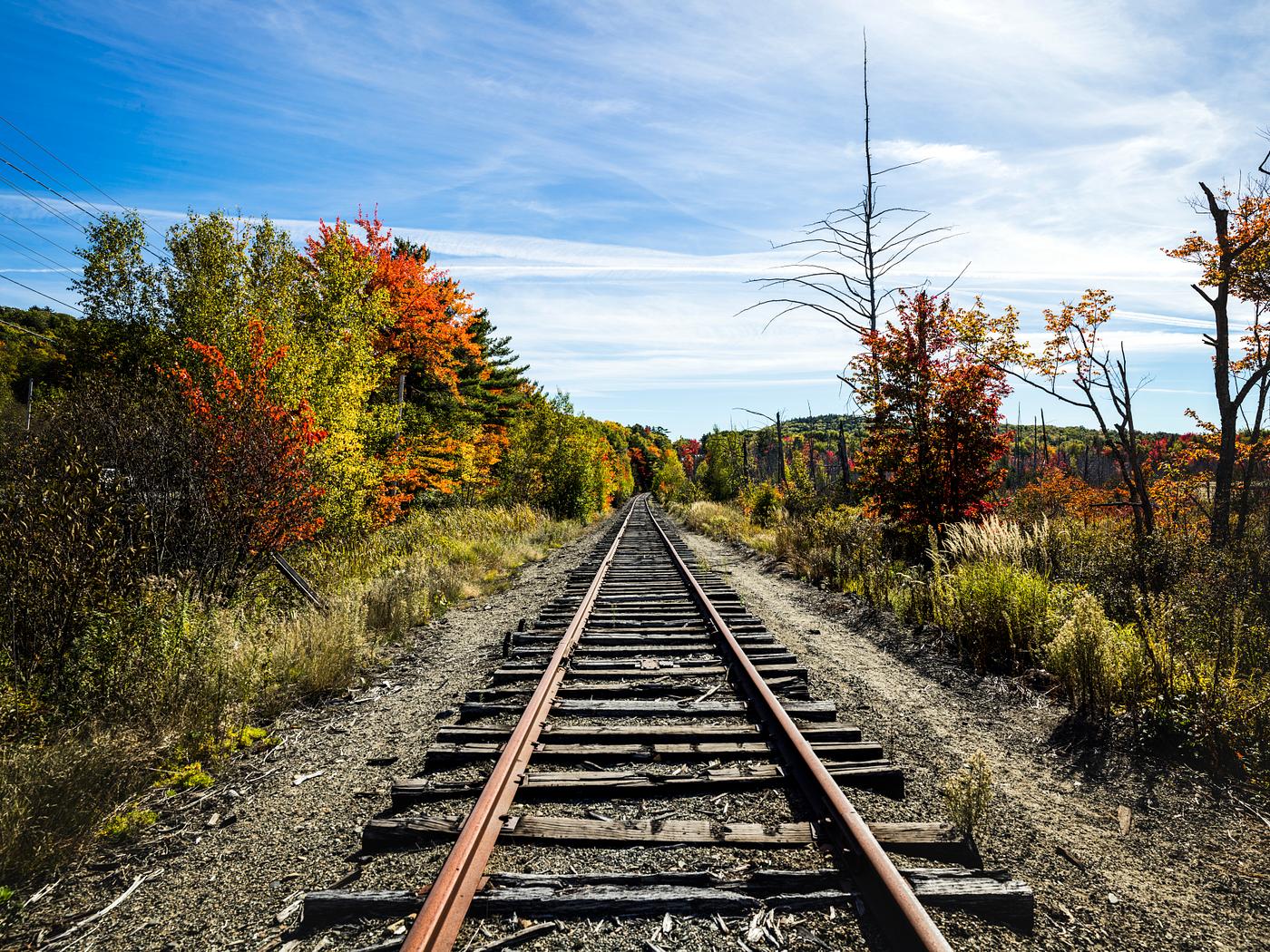 Fall along the railroad tracks in Bangor, Maine. Original image from Carol M. Highsmith’s America, Library of Congress... Fall along the railroad tracks in Bangor, Maine. Original image from Carol M. Highsmith’s America, Library of Congress...