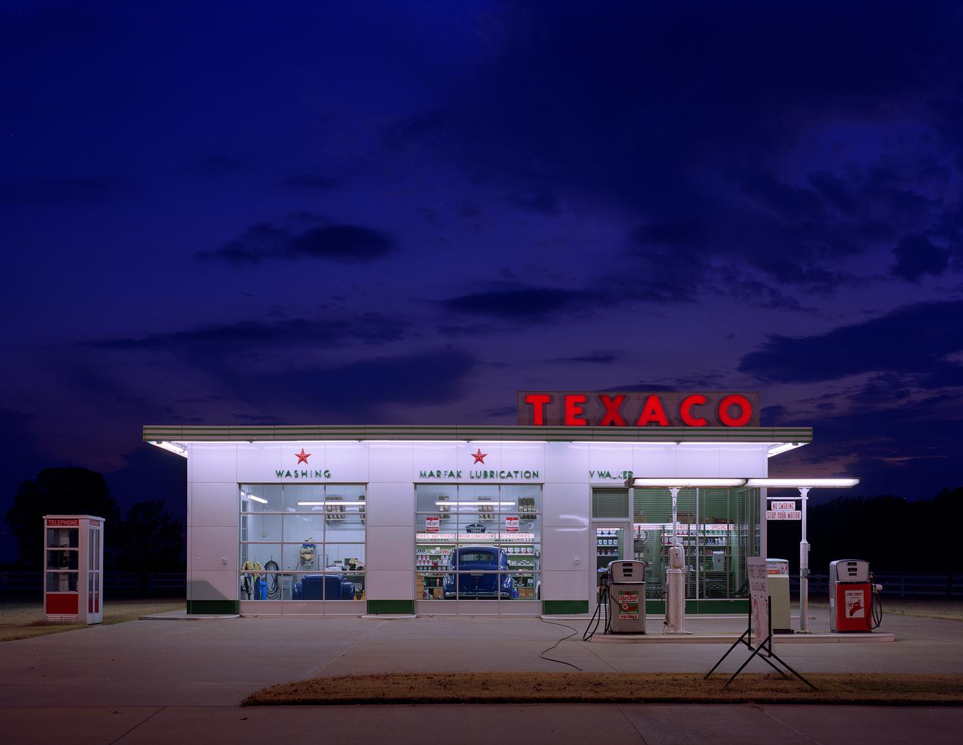 A completely reassembled vintage Texaco Station, near Memphis, Tennessee (1980-2006) by Carol M. Highsmith. Original image... A completely reassembled vintage Texaco Station, near Memphis, Tennessee (1980-2006) by Carol M. Highsmith. Original image...