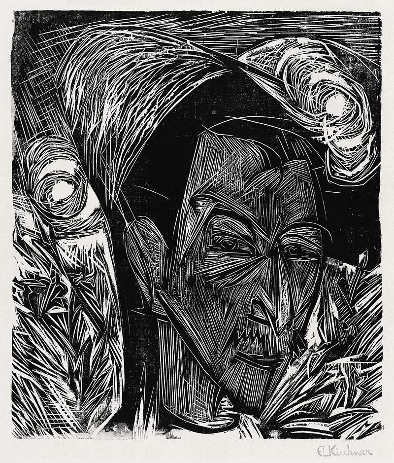 The Fifth Bauhaus Portfolio: German Artists (1919) print in high resolution by Ernst Ludwig Kirchner. Original from The…