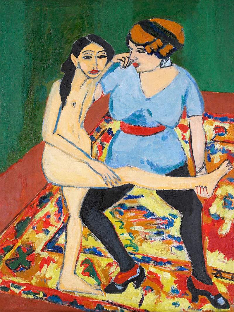 Dance Training (ca.1910–1911) painting in high resolution by Ernst Ludwig Kirchner. Original from The Minneapolis…