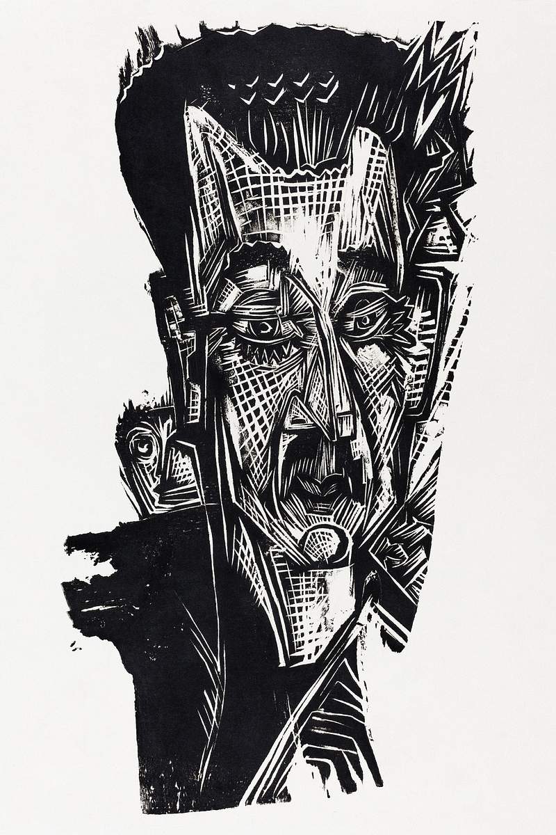 Dr. Ludwig Binswanger (1917–1918) print in high resolution by Ernst Ludwig Kirchner. Original from The National Gallery…