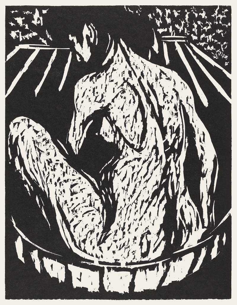 Female Nude (1908) print in high resolution by Ernst Ludwig Kirchner. Original from The National Gallery of Art. Digitally…