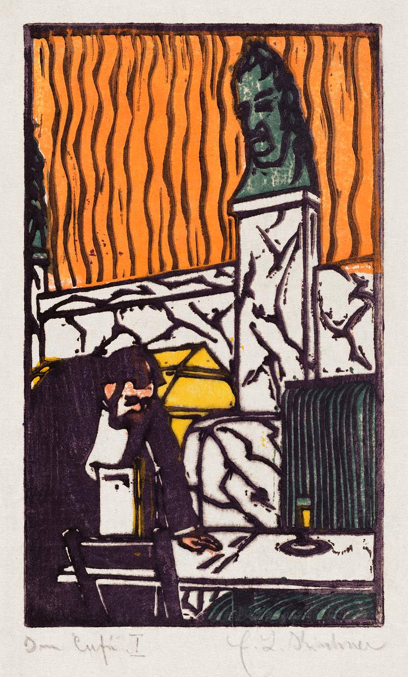 Head Waiter in Café (1904) print in high resolution by Ernst Ludwig Kirchner. Original from The National Gallery of…