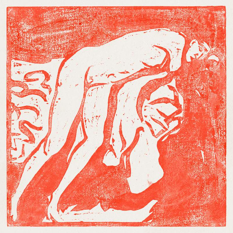 Female nude, Mädchenakt (1906) by Ernst Ludwig Kirchner. Original from The Los Angeles County Museum of Art. Digitally…