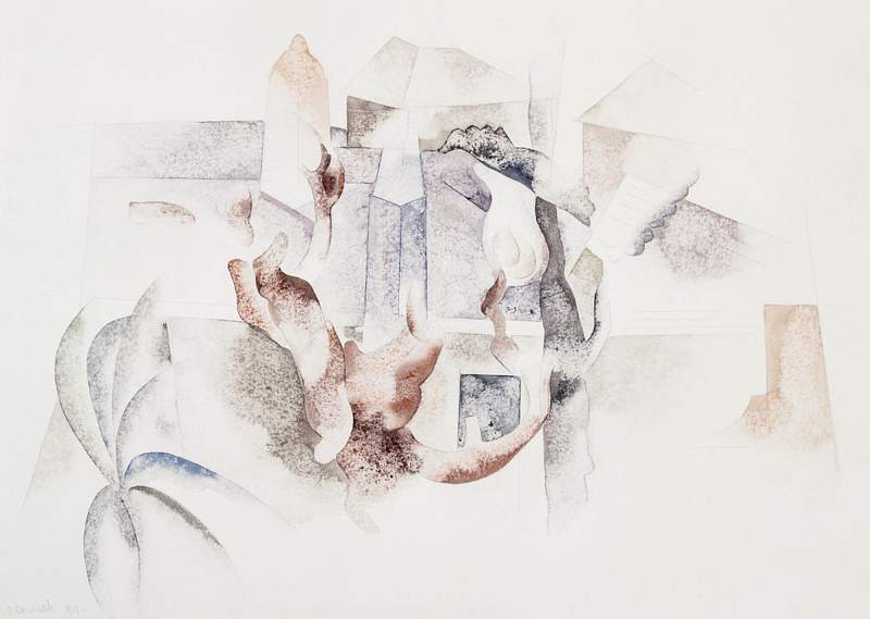 Bermuda Landscape No. 2 (1917) painting in high resolution by Charles Demuth. Original from The Barnes Foundation. Digitally…