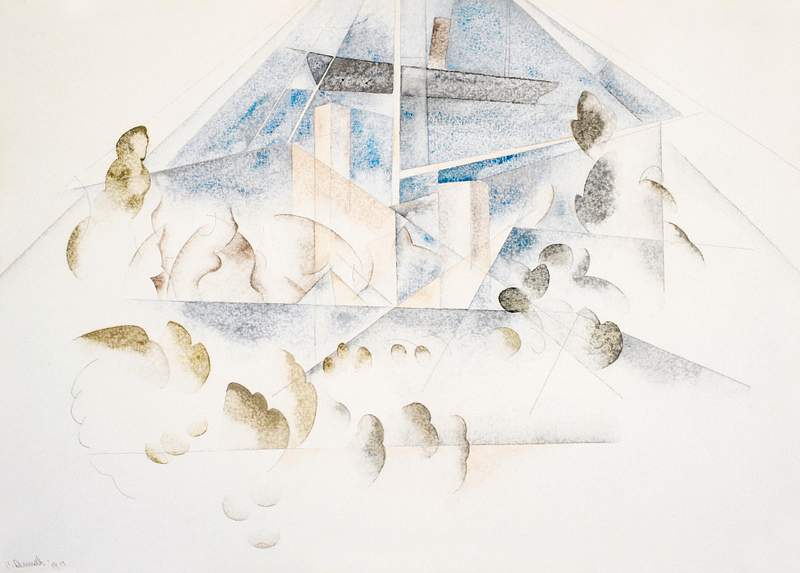 Bermuda, Masts and Foliage (1917) painting in high resolution by Charles Demuth. Original from The Barnes Foundation.…
