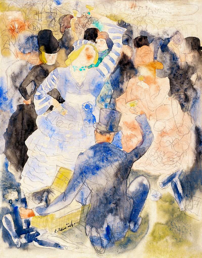 Nana at the Races (1915–1916) painting in high resolution by Charles Demuth. Original from The Barnes Foundation.…