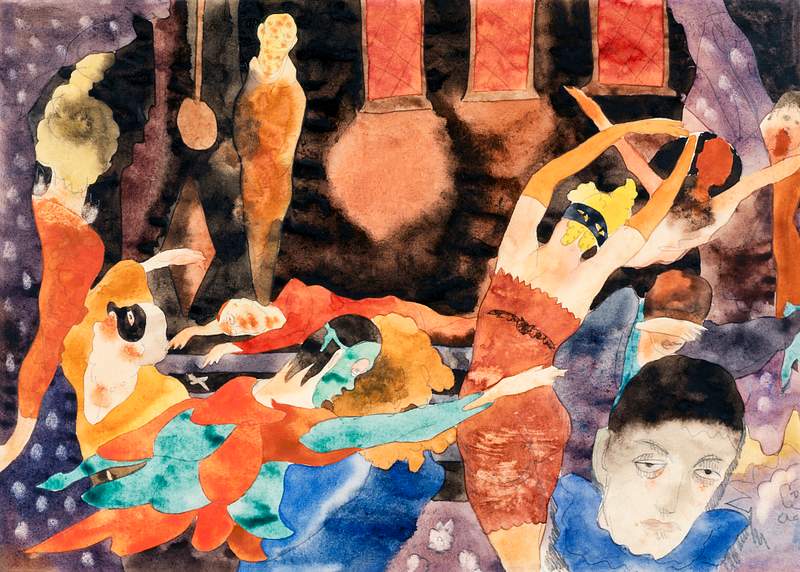 The Masque of the Red Death (ca.1918) painting in high resolution by Charles Demuth. Original from The Barnes Foundation.…