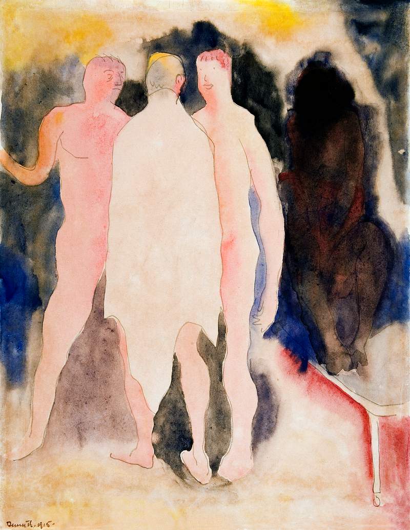 Turkish Bath (1915) by Charles Demuth. Original from Yale University Art Gallery. Digitally enhanced by rawpixel.