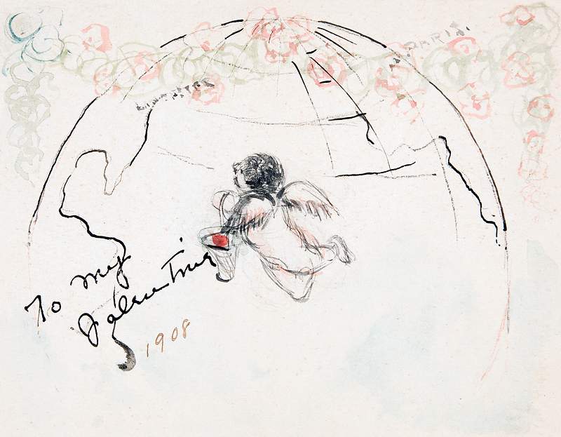 To My Valentine (1908) by Charles Demuth. Original from Yale University Art Gallery. Digitally enhanced by rawpixel.