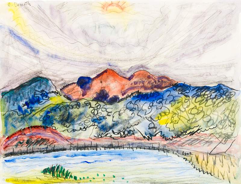 Early Landscape (1914) painting in high resolution by Charles Demuth. Original from The MET Museum. Digitally enhanced by…