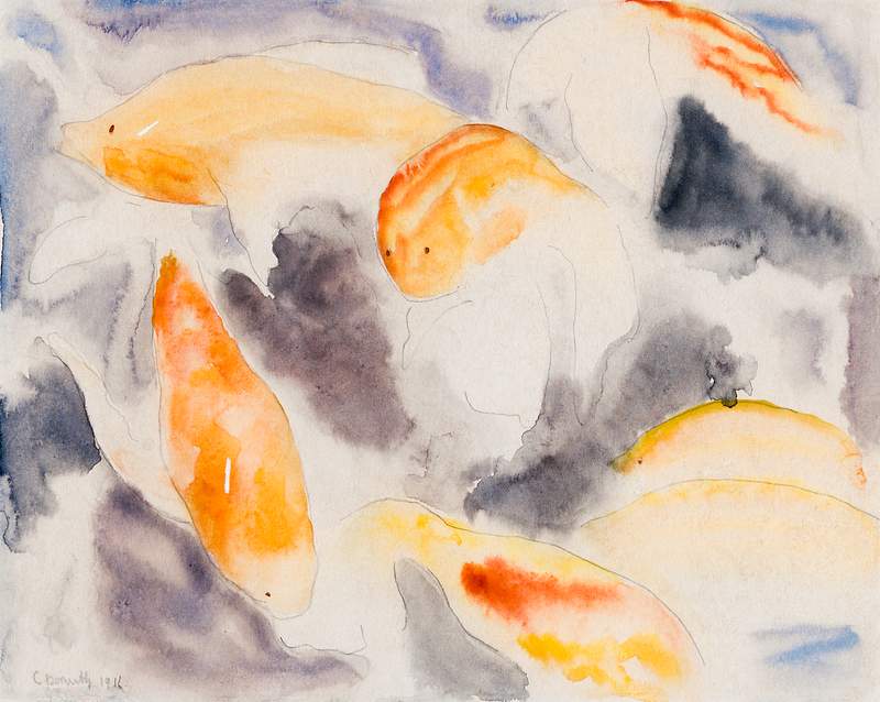 Fish Series, No. 4 (1916) painting in high resolution by Charles Demuth. Original from The MET Museum. Digitally enhanced by…