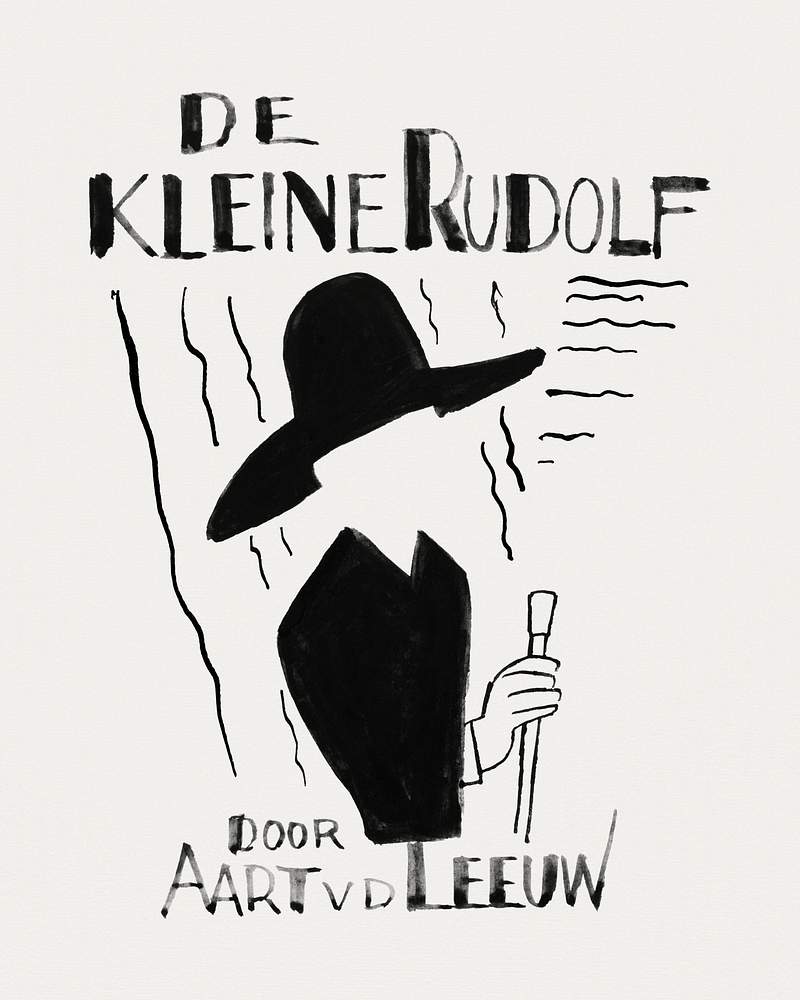 Ontwerp voor boekband van De Kleine Rudolf door Aart van der Leeuw (ca. 1891–1941) drawing in high resolution by Leo…