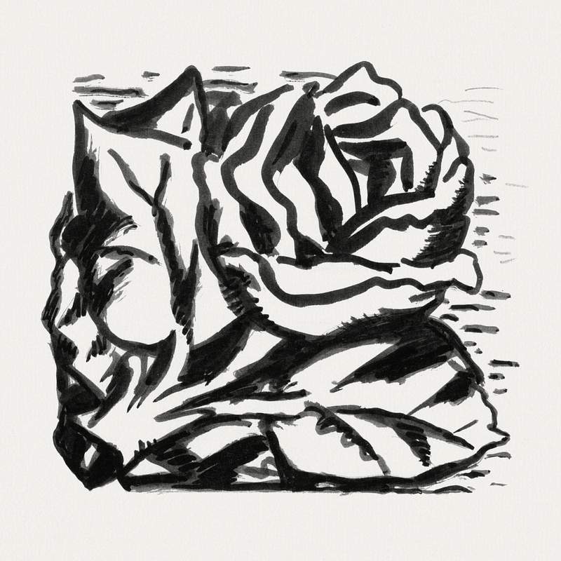 Rose (ca. 1891–1941) drawing in high resolution by Leo Gestel. Original from The Rijksmuseum. Digitally enhanced by…