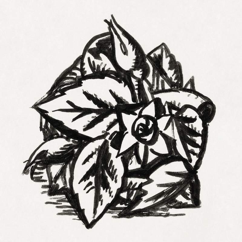 Flowers (ca. 1891–1941) drawing in high resolution by Leo Gestel. Original from The Rijksmuseum. Digitally enhanced by…