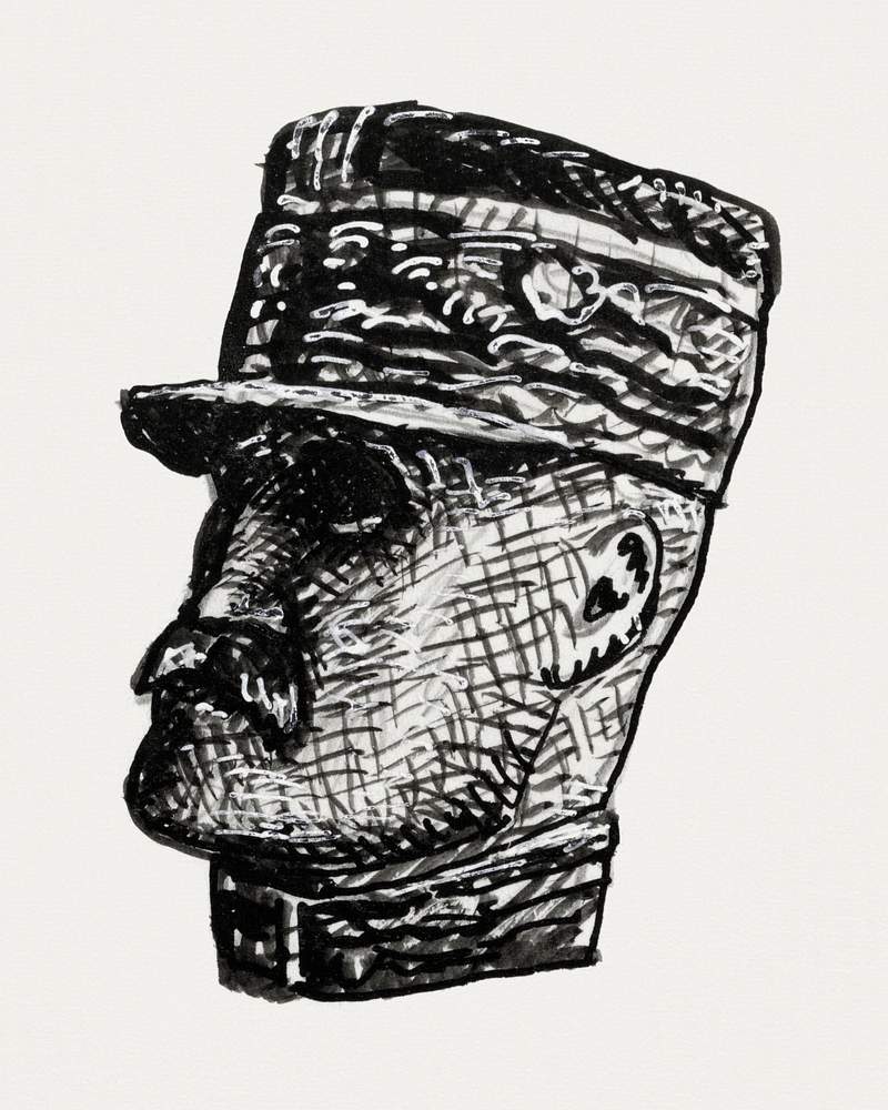 Portrait of Ferdinand Foch (ca. 1891–1941) drawing in high resolution by Leo Gestel. Original from The Rijksmuseum.…