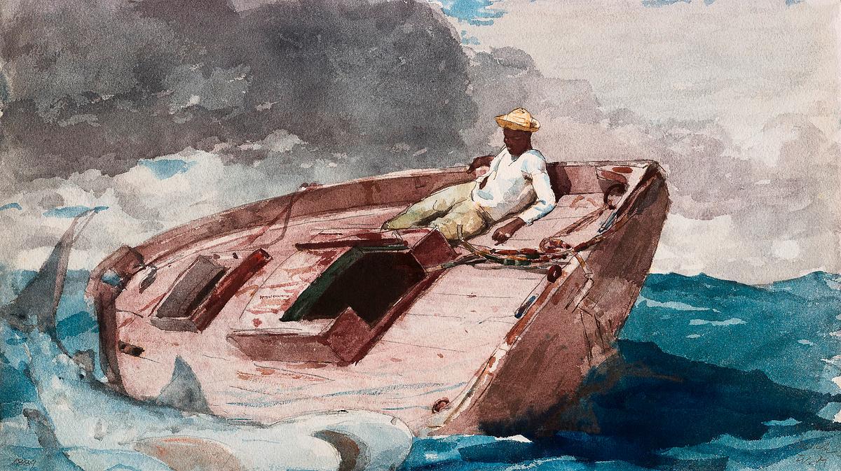 The Gulf Stream (1889) by Winslow Homer.… | Free public domain illustration The Gulf Stream (1889) by Winslow Homer. Original from The Smithsonian Institution. Digitally enhanced by rawpixel.